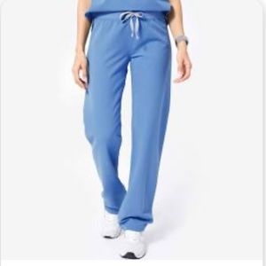 FIGS XS TALL LIVINGSTON SCRUB PANTS CIEL BLUE
